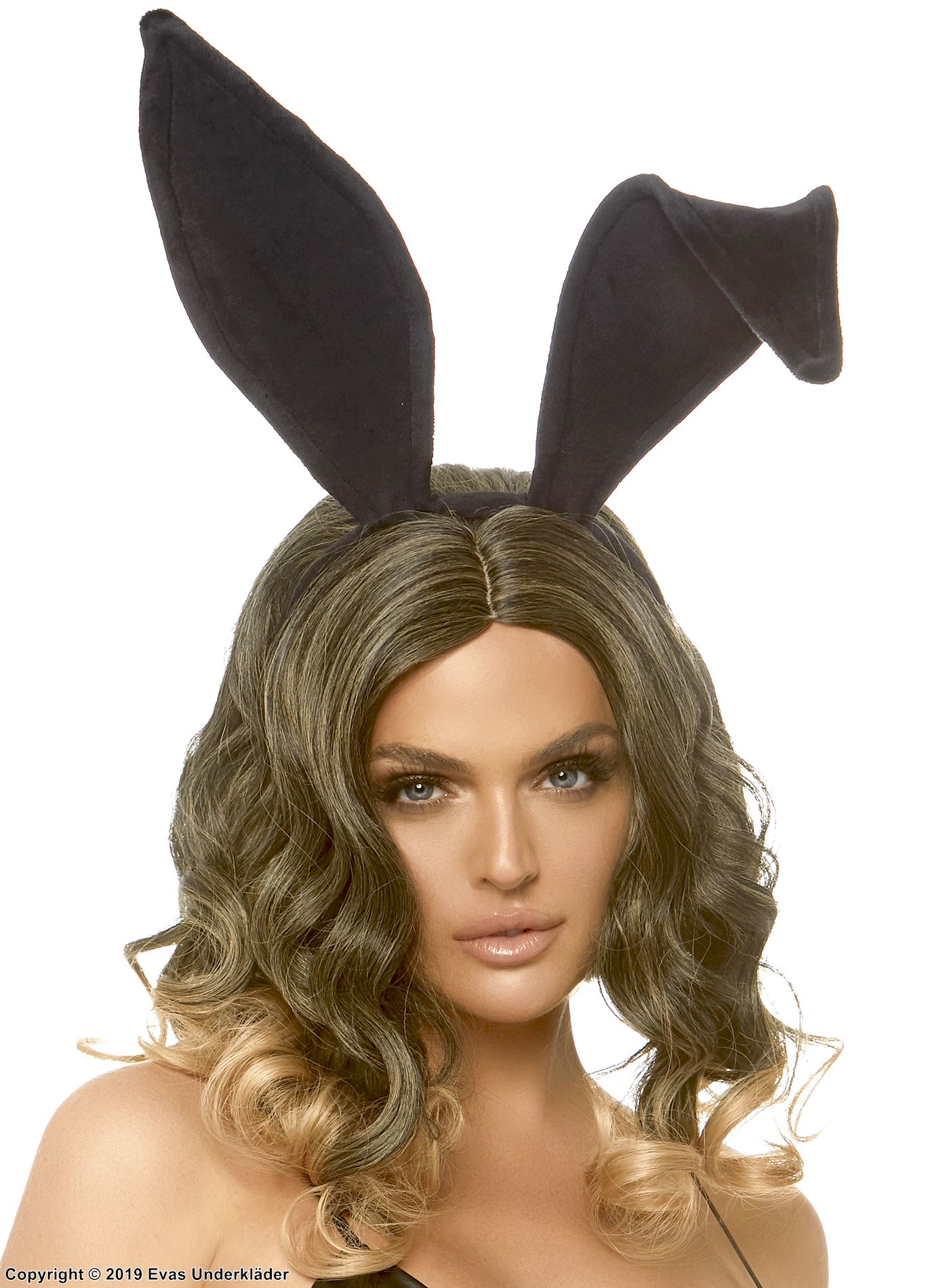 Bunny (woman), costume headband, velvet, big ears